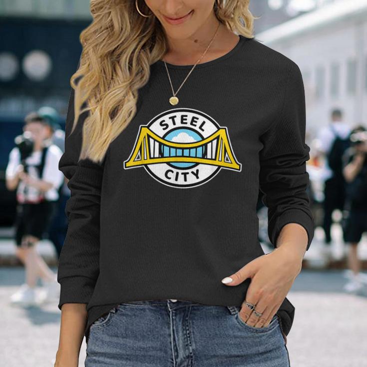 Sl City Pittsburgh Logo Der Stadt Der Brücken Langarmshirts Geschenke für Sie