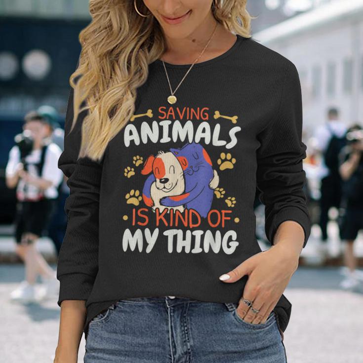 Sparen Tiere Ist Irgendwie Mein Ding Tierrettung Langarmshirts Geschenke für Sie