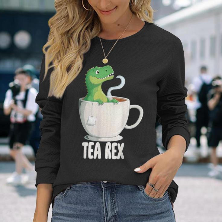 Tea Rex Tearex X Dinosaur Tea Dinosaur Dino Langarmshirts Geschenke für Sie