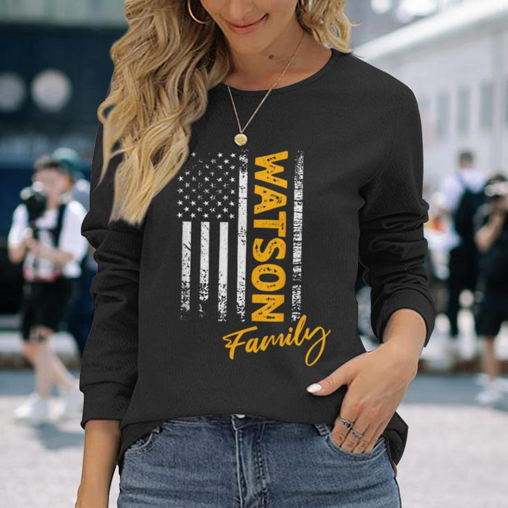 Usa Watson Surname Watson Last Name Watson Langarmshirts Geschenke für Sie