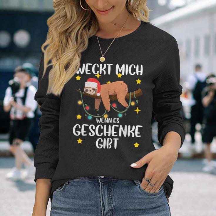 Wecke Mich Wenn Es Geschenke Gibt Christmas Langarmshirts Geschenke für Sie