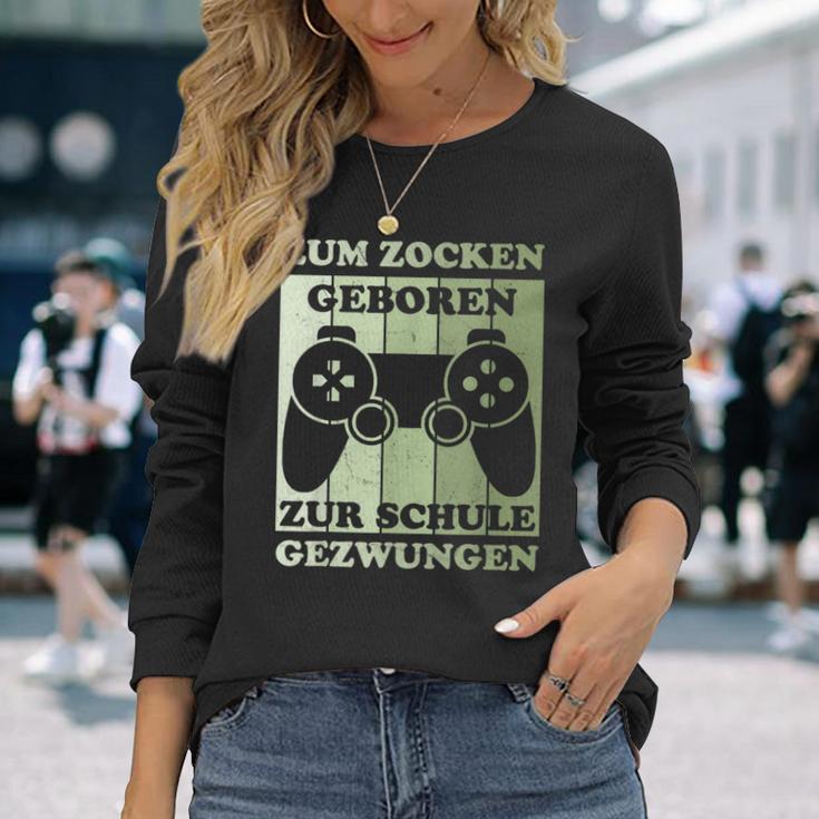 Zum Zocken Geboren Kinder Gamer Gamer Gamer Idea Langarmshirts Geschenke für Sie