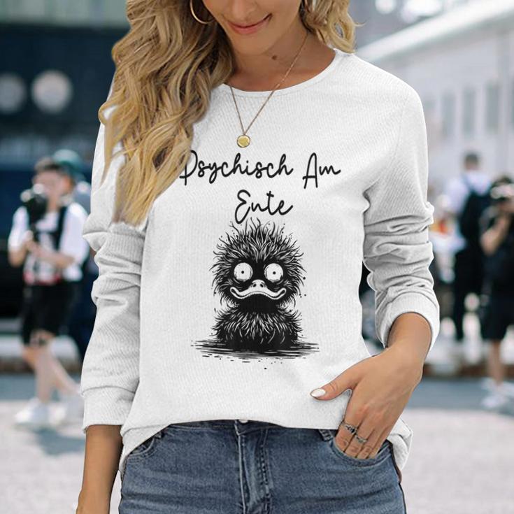 Psychisch Am Ente Psychisch Am Ente Gray Langarmshirts Geschenke für Sie