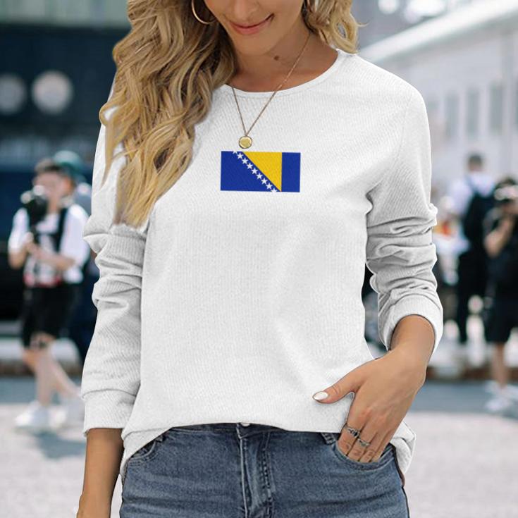 Kadric Bosnia Flag Surname Crest Emblem Crest Langarmshirts Geschenke für Sie