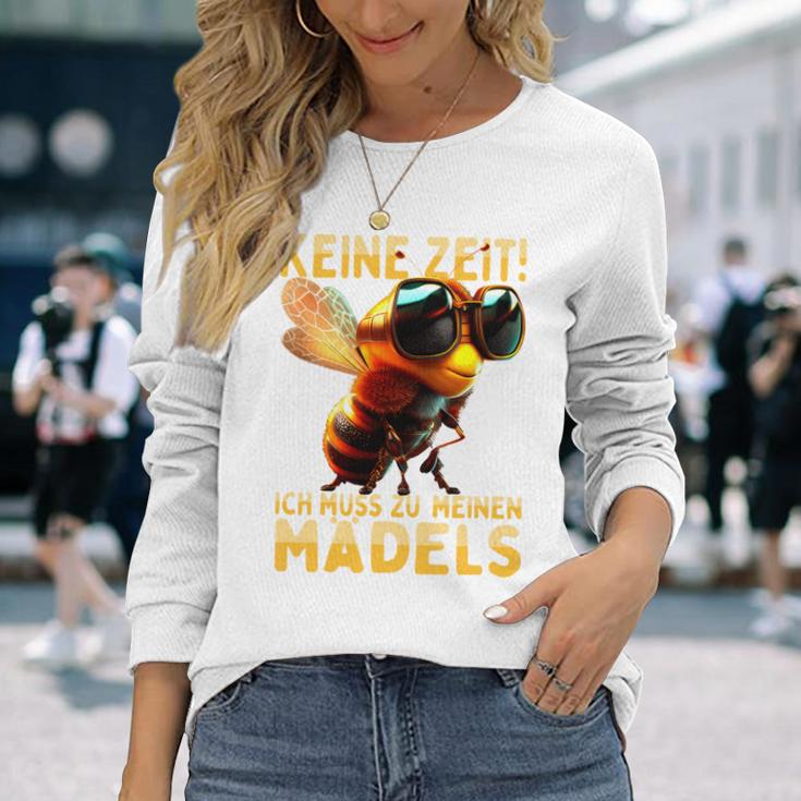 Keine Zeit Ich Muss Zu Meinen Mädels Bienenzüchter Bienen Long-Sleeved Langarmshirts Geschenke für Sie