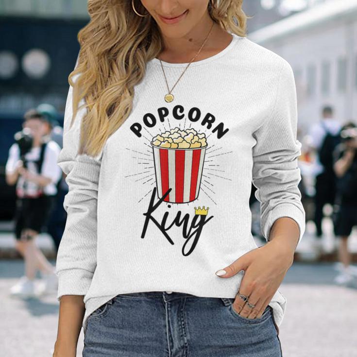 Popcorn King Popcorn Costume Film Cinema Langarmshirts Geschenke für Sie