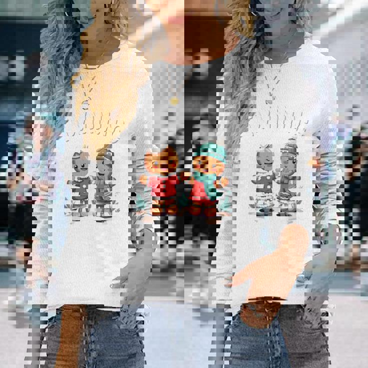 Twinning With My Bestie Christmas Gingerbread Best Friend Long Sleeve T-Shirt Gifts for Her