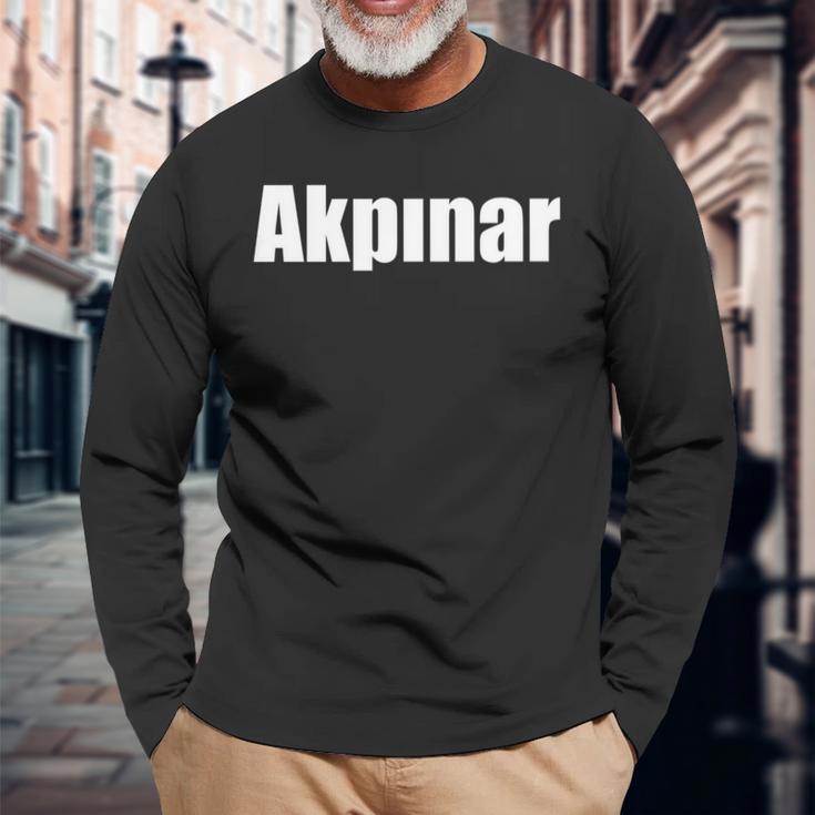 Akpinar Familie Nachname Türkisch Stolz Türkei Langarmshirts Geschenke für alte Männer