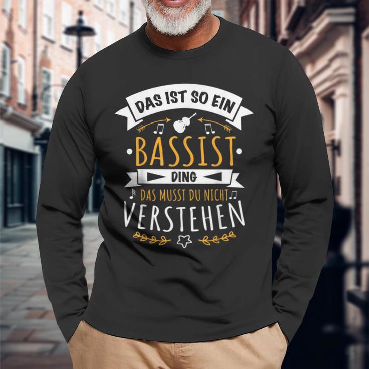 Bass Kontrabass Musician Das Ist So Ein Bassist Ding Langarmshirts Geschenke für alte Männer