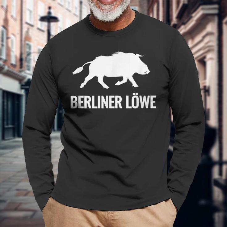 Berliner Löwe Wildschwein Geschenkidee Langarmshirts Geschenke für alte Männer