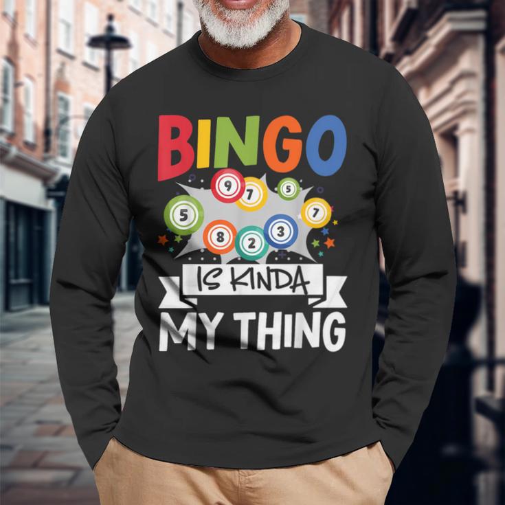 Bingo Ist Irgendwie Mein Ding Lustiges Glücksspiel Langarmshirts Geschenke für alte Männer