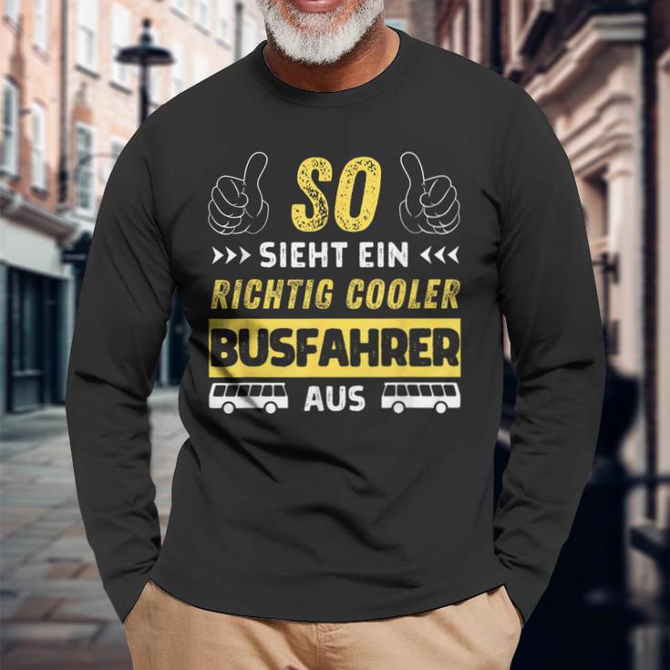 Bus Bus Driving Passenger Work Bus Driver Langarmshirts Geschenke für alte Männer