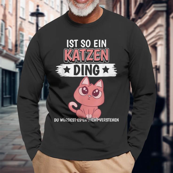 For Cats 'Ist So Ein Katzen' Langarmshirts Geschenke für alte Männer