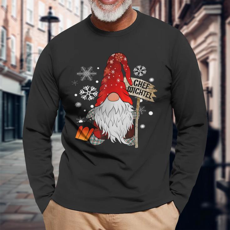 Chef Wichtel Christmas Gnome Langarmshirts Geschenke für alte Männer