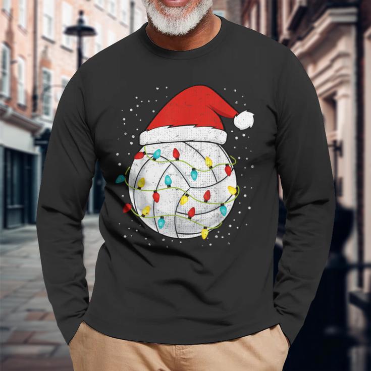 Christmasolleyball Christmas Hat Langarmshirts Geschenke für alte Männer