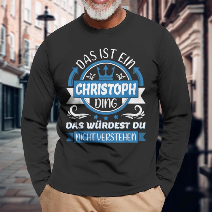 Christoph Name First Name Day Das Ist Ein Christoph Ding Langarmshirts Geschenke für alte Männer