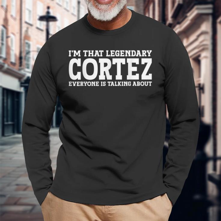 Cortez Surname Team Family Last Name Cortez Langarmshirts Geschenke für alte Männer