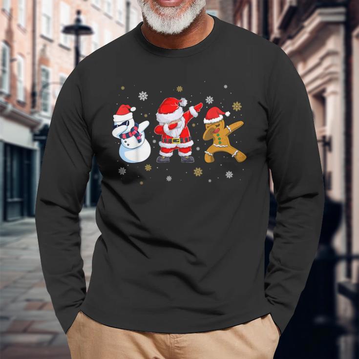 Dabbing Santa Claus For Children Langarmshirts Geschenke für alte Männer