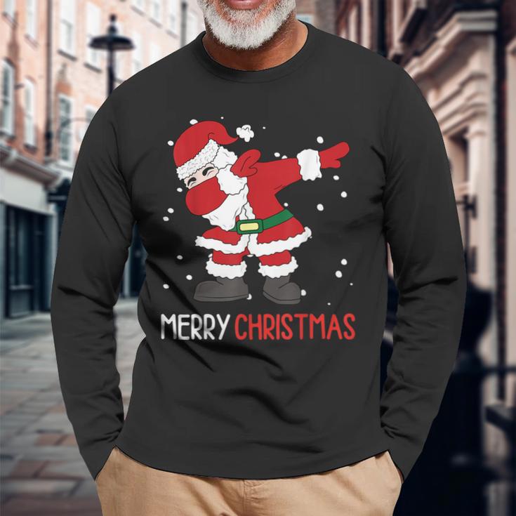 Dabbing Santa Claus Dab Dap Weihnachten Langarmshirts Geschenke für alte Männer