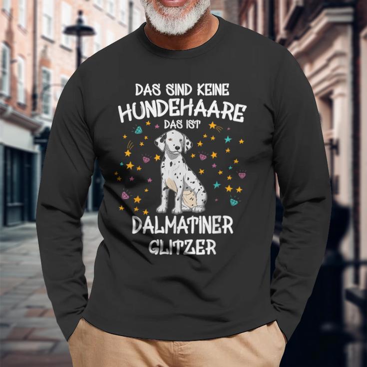 Dalmatian Glitter Dog Holder Dog Langarmshirts Geschenke für alte Männer