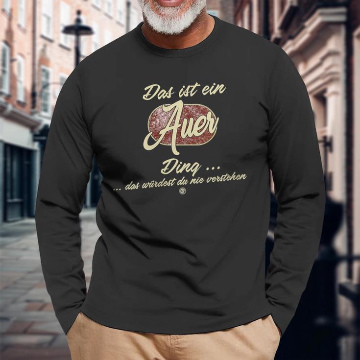 Damen Das Ist Ein Auer Ding Lustiges Familie Auer Mit-Ausschnitt Langarmshirts Geschenke für alte Männer