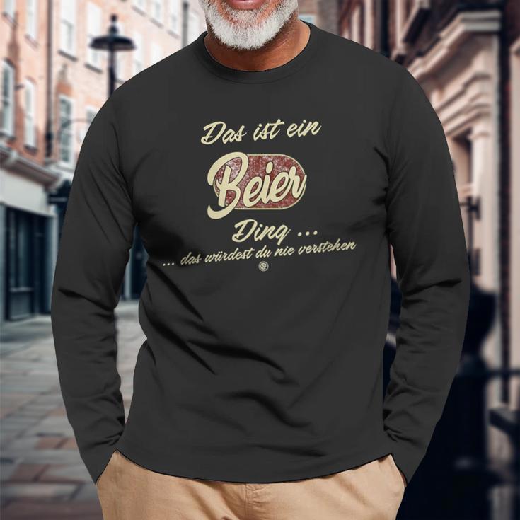 Damen Das Ist Ein Beier Ding Lustiges Familie Beier Mit-Ausschnitt Langarmshirts Geschenke für alte Männer