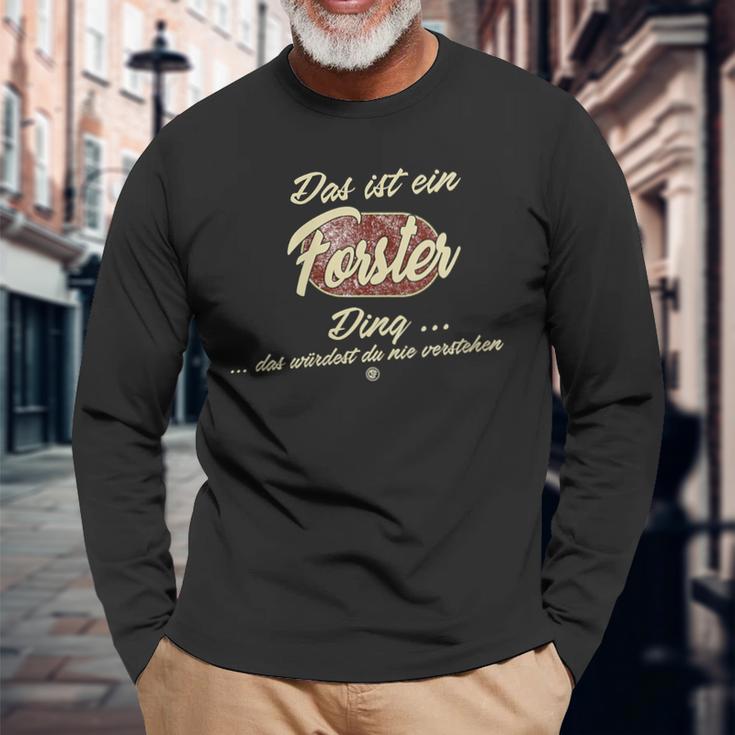 Damen Das Ist Ein Forster Ding Lustiges Familie Forster Mit-Ausschnitt Langarmshirts Geschenke für alte Männer