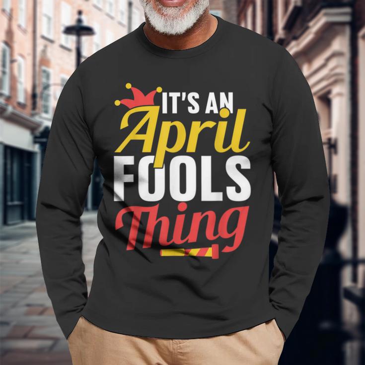 Das Ist Ein Aprilscherz Ding Sarkastisch Witz April Langarmshirts Geschenke für alte Männer