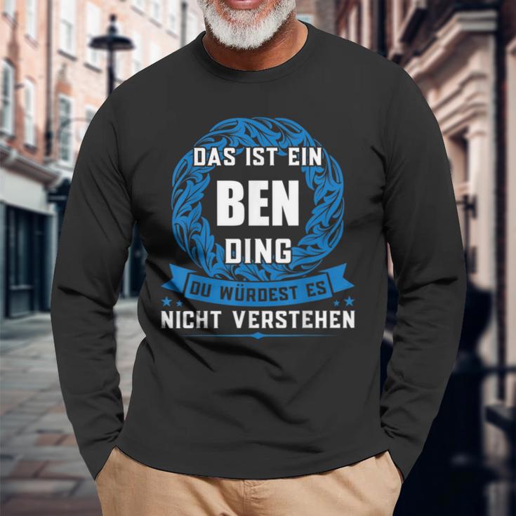 Das Ist Ein Ben Dingorname Langarmshirts Geschenke für alte Männer