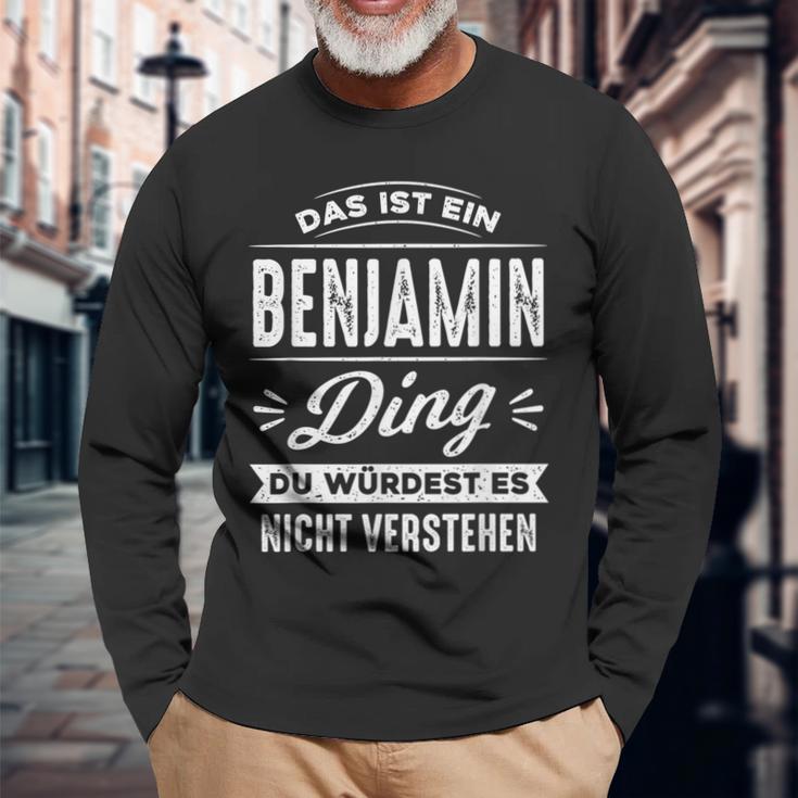 Das Ist Ein Benjamin Ding Du Würdest Es Nichterstehen Langarmshirts Geschenke für alte Männer