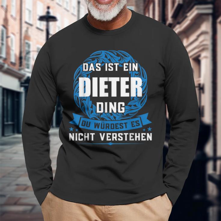 Das Ist Ein Dieter Dingorname Langarmshirts Geschenke für alte Männer