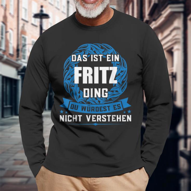 Das Ist Ein Fritz Dingorname Langarmshirts Geschenke für alte Männer