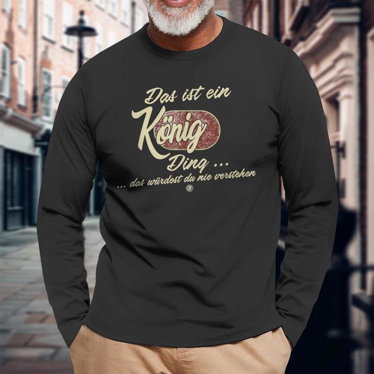 Das Ist Ein König Ding It's A King Ding Family Langarmshirts Geschenke für alte Männer