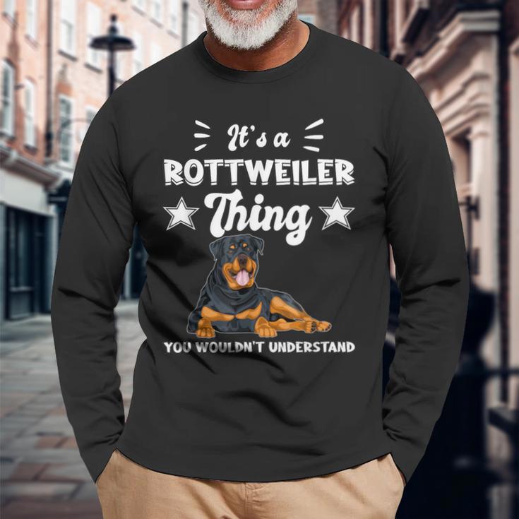 Das Ist Ein Rottweiler Ding Geschenk Rottweiler Langarmshirts Geschenke für alte Männer