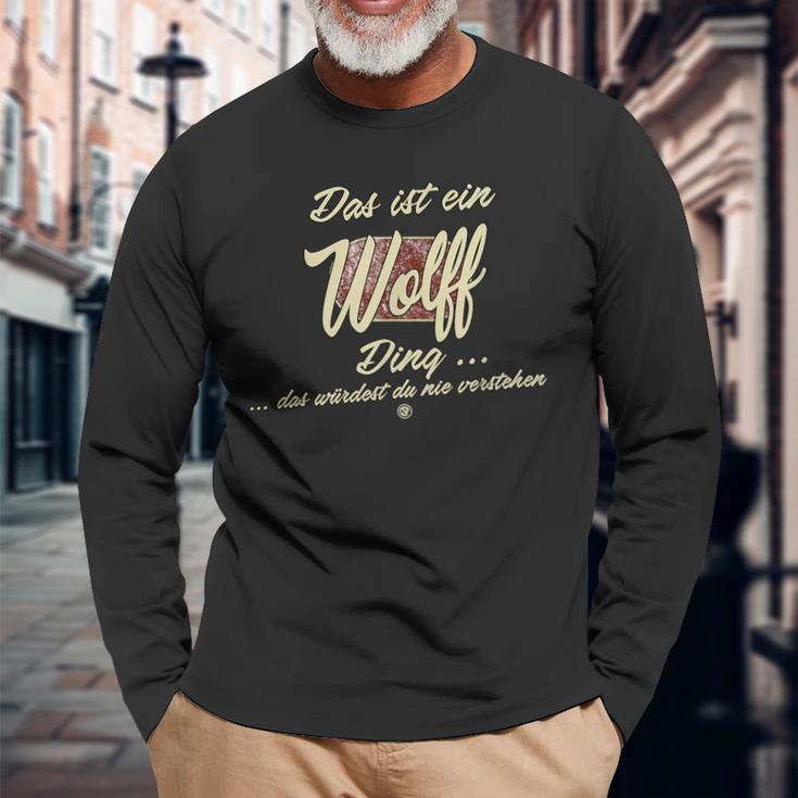 Das Ist Ein Wolff Ding Family Wolff Langarmshirts Geschenke für alte Männer