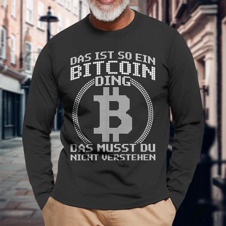 Das Ist So Ein Bitcoin Ding Lustiges Bitcoin Blockchain Langarmshirts Geschenke für alte Männer