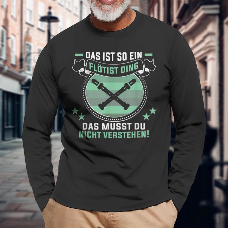 Das Ist So Ein Flötist Ding Flute Player S Langarmshirts Geschenke für alte Männer