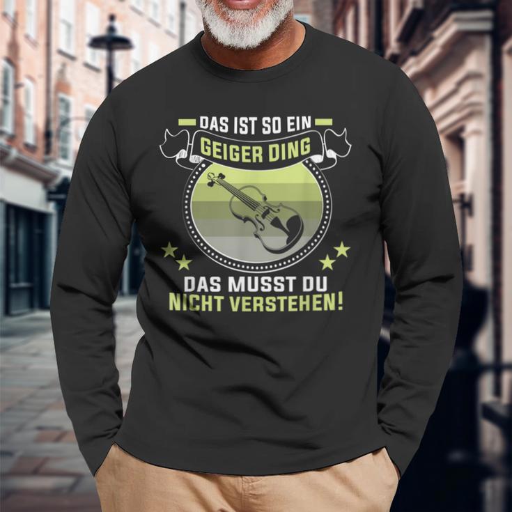 Das Ist So Ein Geiger Dingiolinist Geigenspieler Langarmshirts Geschenke für alte Männer