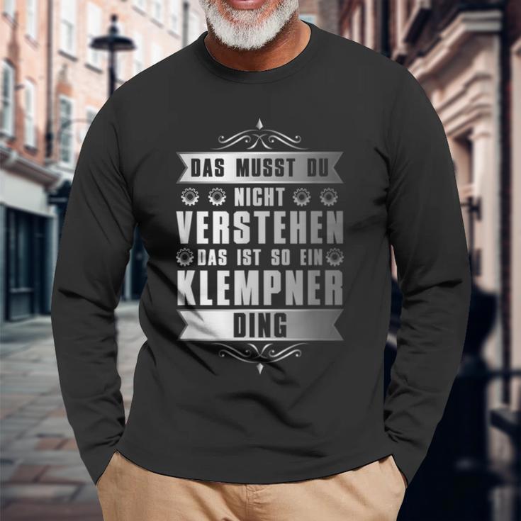 Das Ist So Ein Klempner Ding Spengler Langarmshirts Geschenke für alte Männer