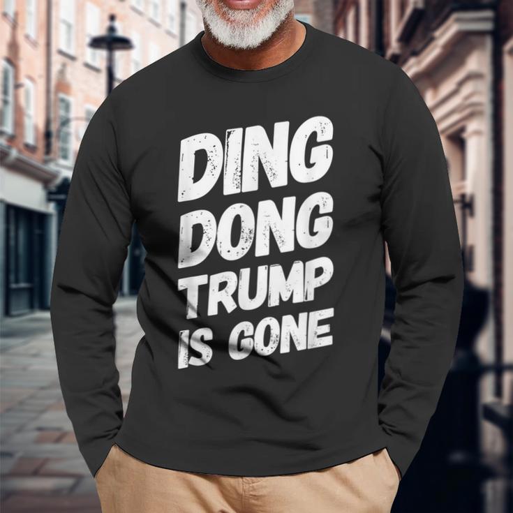 Ding Dong Trump Ist Weg Langarmshirts Geschenke für alte Männer