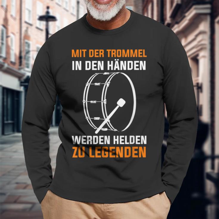 Drum Drummer Marching Drum Langarmshirts Geschenke für alte Männer