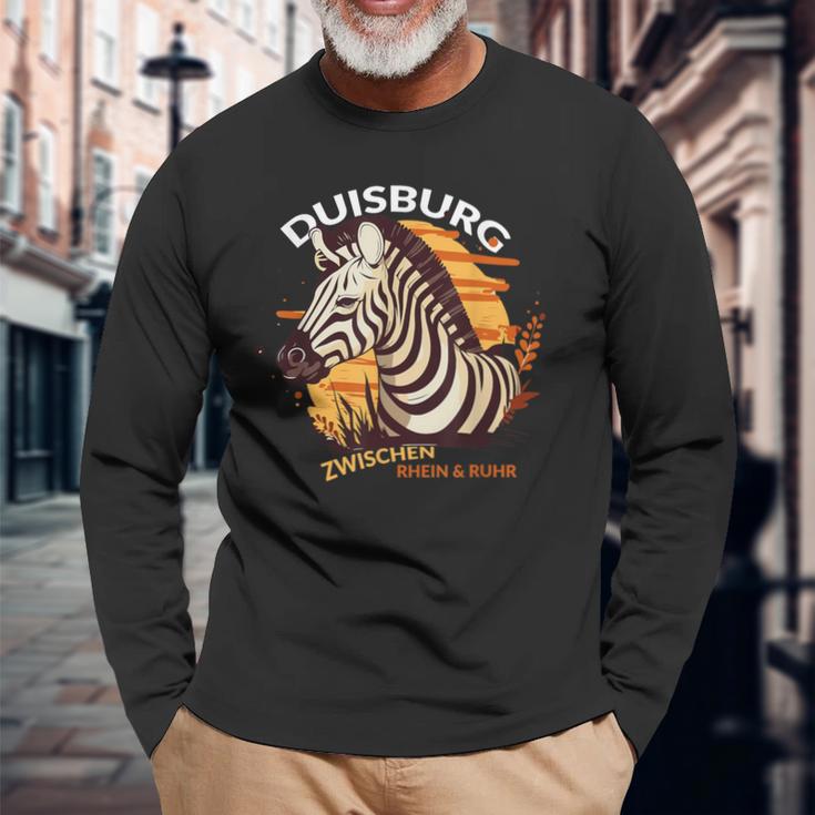 Duisburg Stolz Zebra Töfte Rhein Ruhr For Duisburg Langarmshirts Geschenke für alte Männer