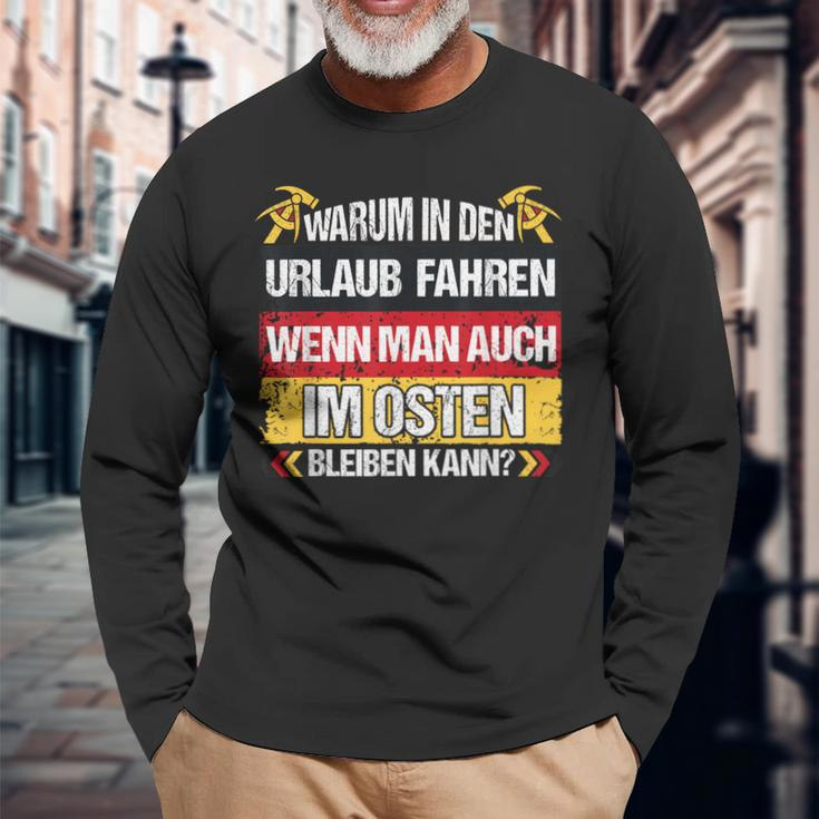 East Germany Ddr Warum In Den Urlaub Fahren Langarmshirts Geschenke für alte Männer