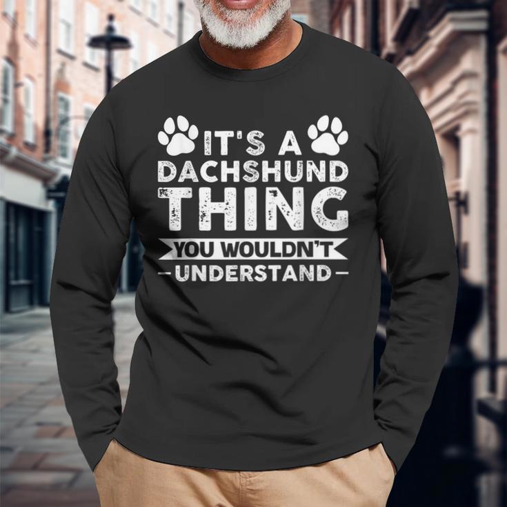 Es Ist Ein Dackel-Ding-Dackel Langarmshirts Geschenke für alte Männer