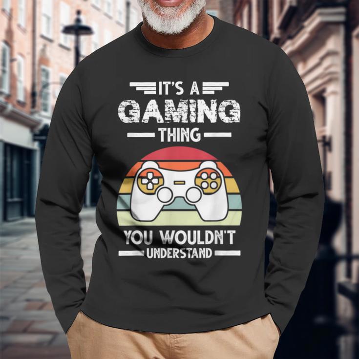 Es Ist Ein Gaming-Ding-Spiel Langarmshirts Geschenke für alte Männer