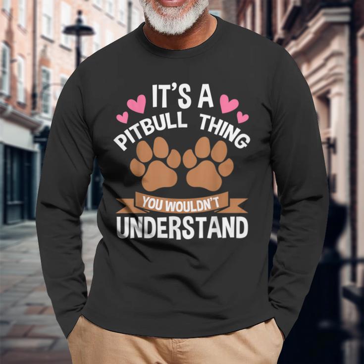 Es Ist Ein Pitbull-Ding Pitbull Langarmshirts Geschenke für alte Männer