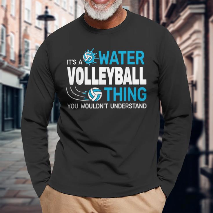 Es Ist Ein Wasservolleyball-Ding Wassersport Poolvolleyball Langarmshirts Geschenke für alte Männer