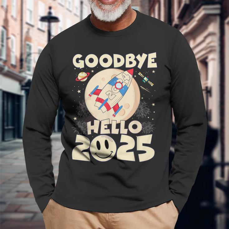 Family Pajamas Goodbye 2024 Hello 2025 Fly Happy New Year Long Sleeve T ...