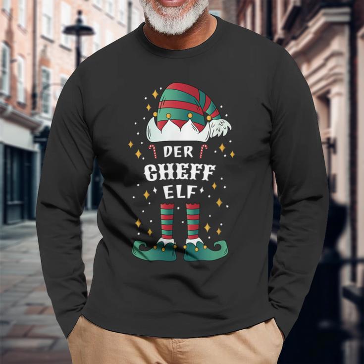 Elf Christmas Ich Bin Der Chef Elf Langarmshirts Geschenke für alte Männer