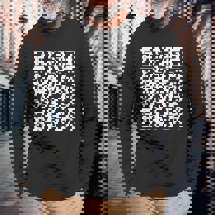 Qr President Trump Dance Code Long Sleeve T-Shirt Gifts for Old Men Qr President Trump Dance Code Long Sleeve T-Shirt Gifts for Old Men